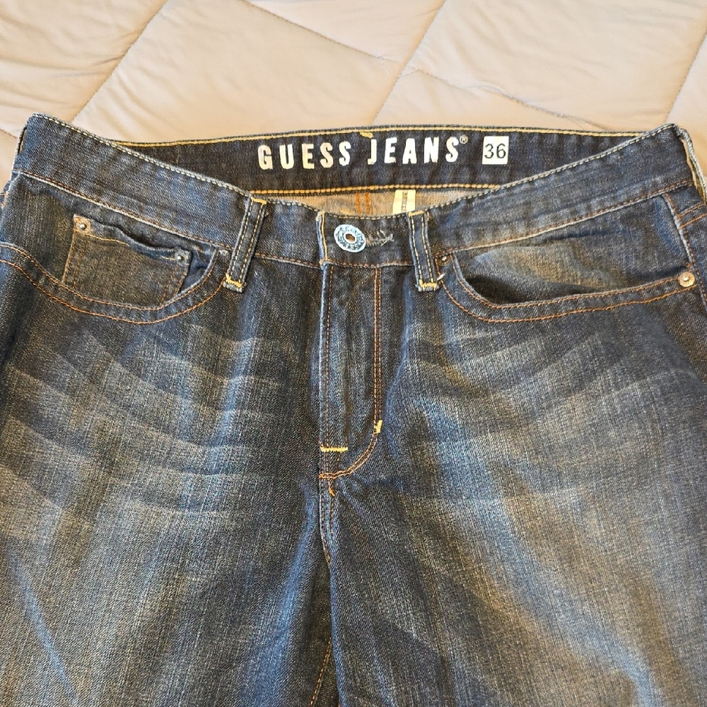 Guess Dark Blue Slim Straight Denim Jeans